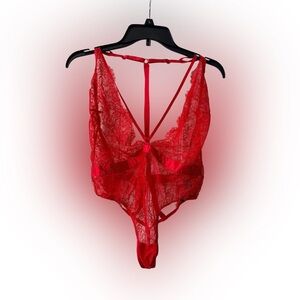 Victoria's Secret Red Lace Chemise